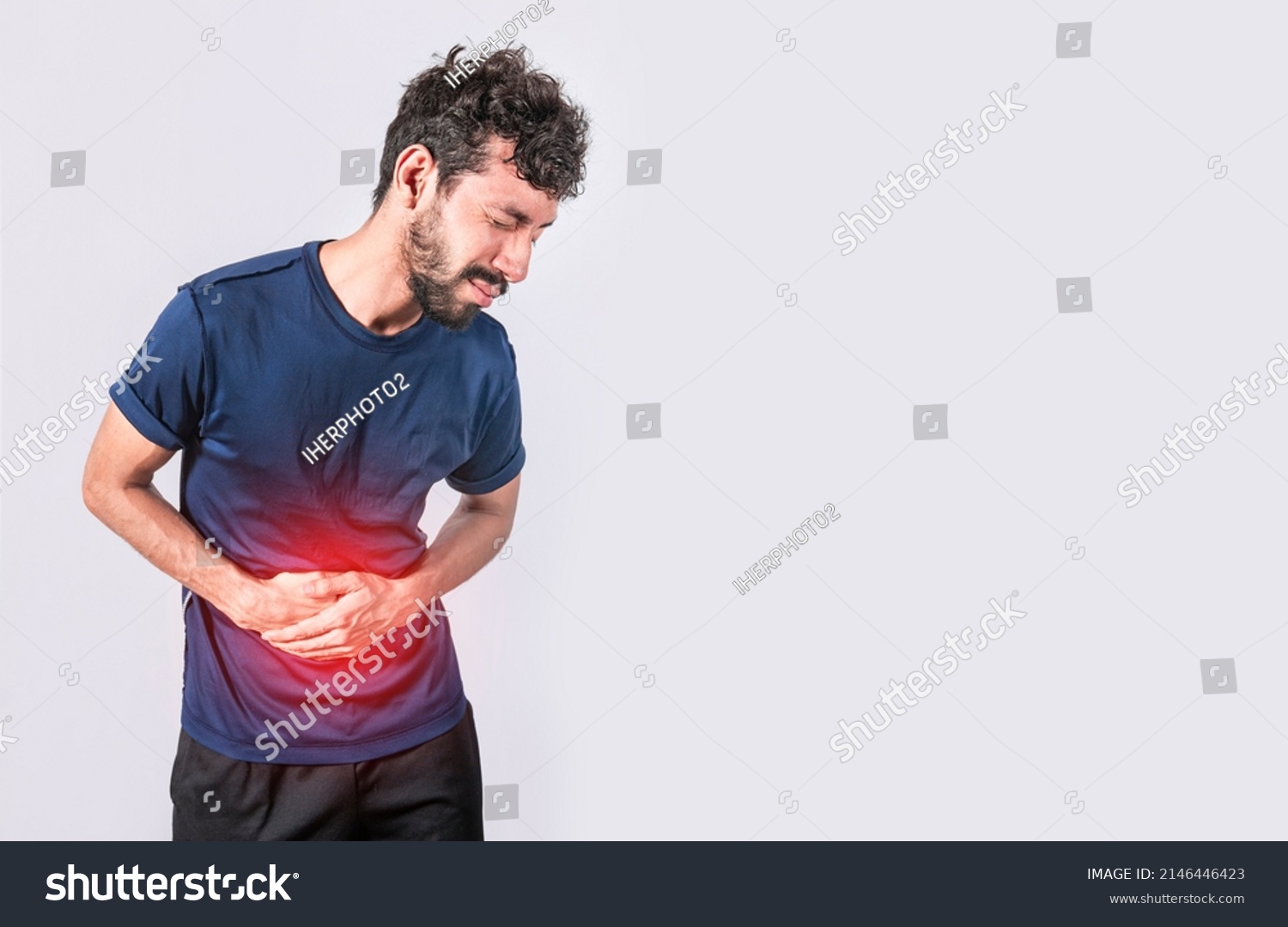 Person Stomach Pain Stomach Problems Concept Stock Photo 2146446423 ...