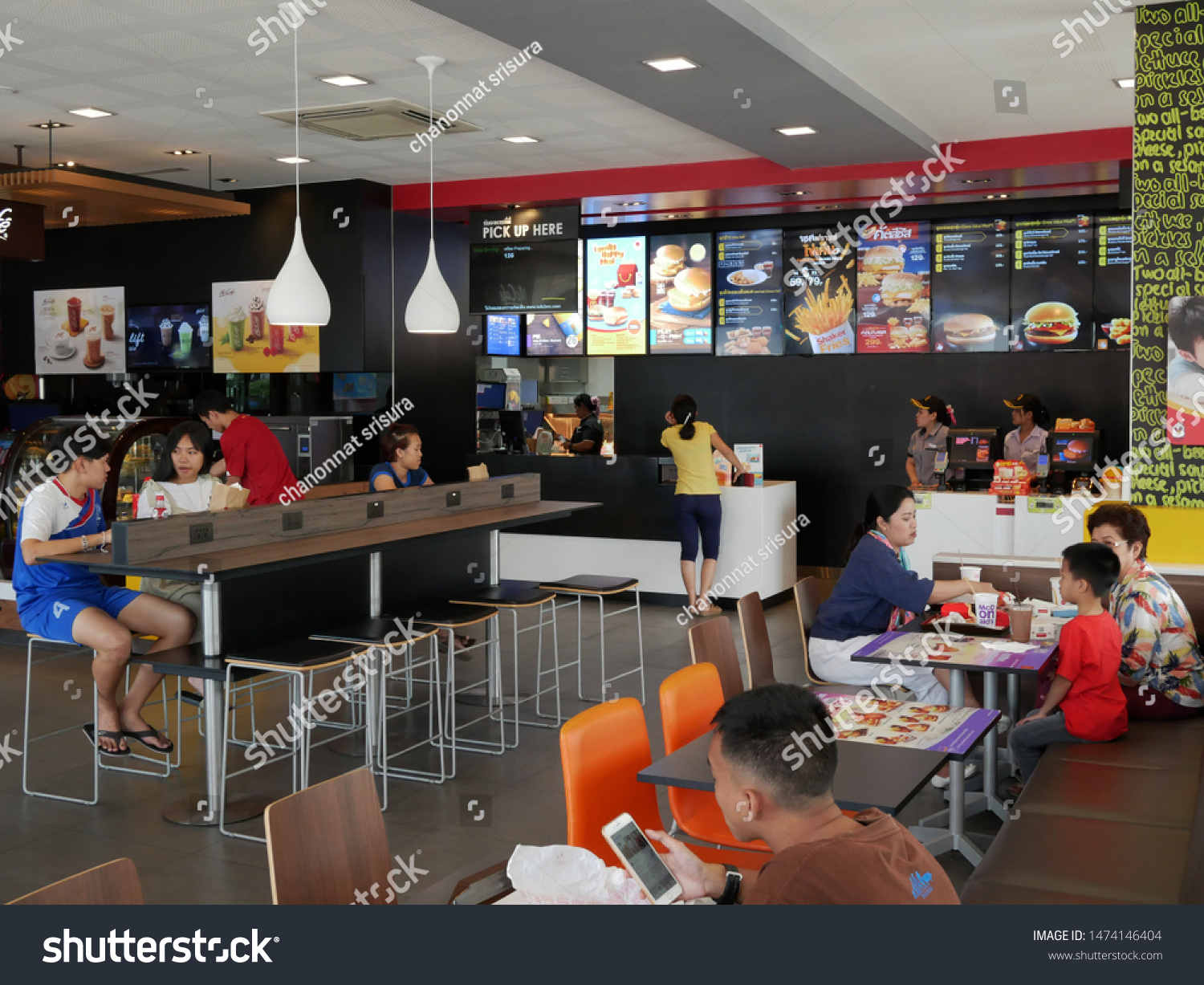 Petchaburithailand29 July 2019inside View Mcdonalds Restaurant Stock Photo Edit Now 1474146404