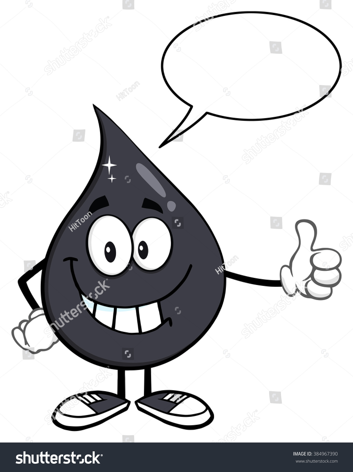 Petroleum Oil Drop Cartoon Character Giving Stock Illustration ...