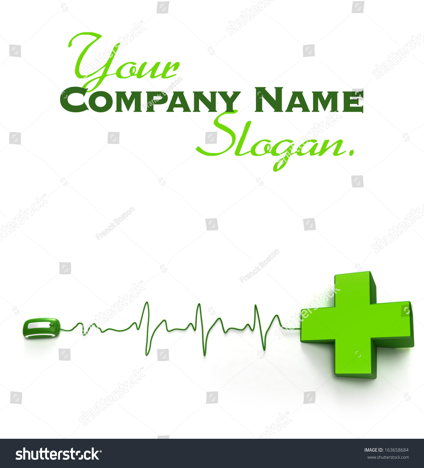 Pharmacys Symbol Green Cross Connected Computer Stock Illustration 163658684