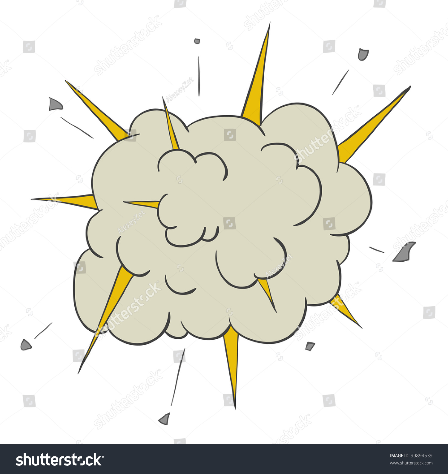 Phases Of Explosion Spreading And Growing Cartoon Stock Photo 99894539 ...