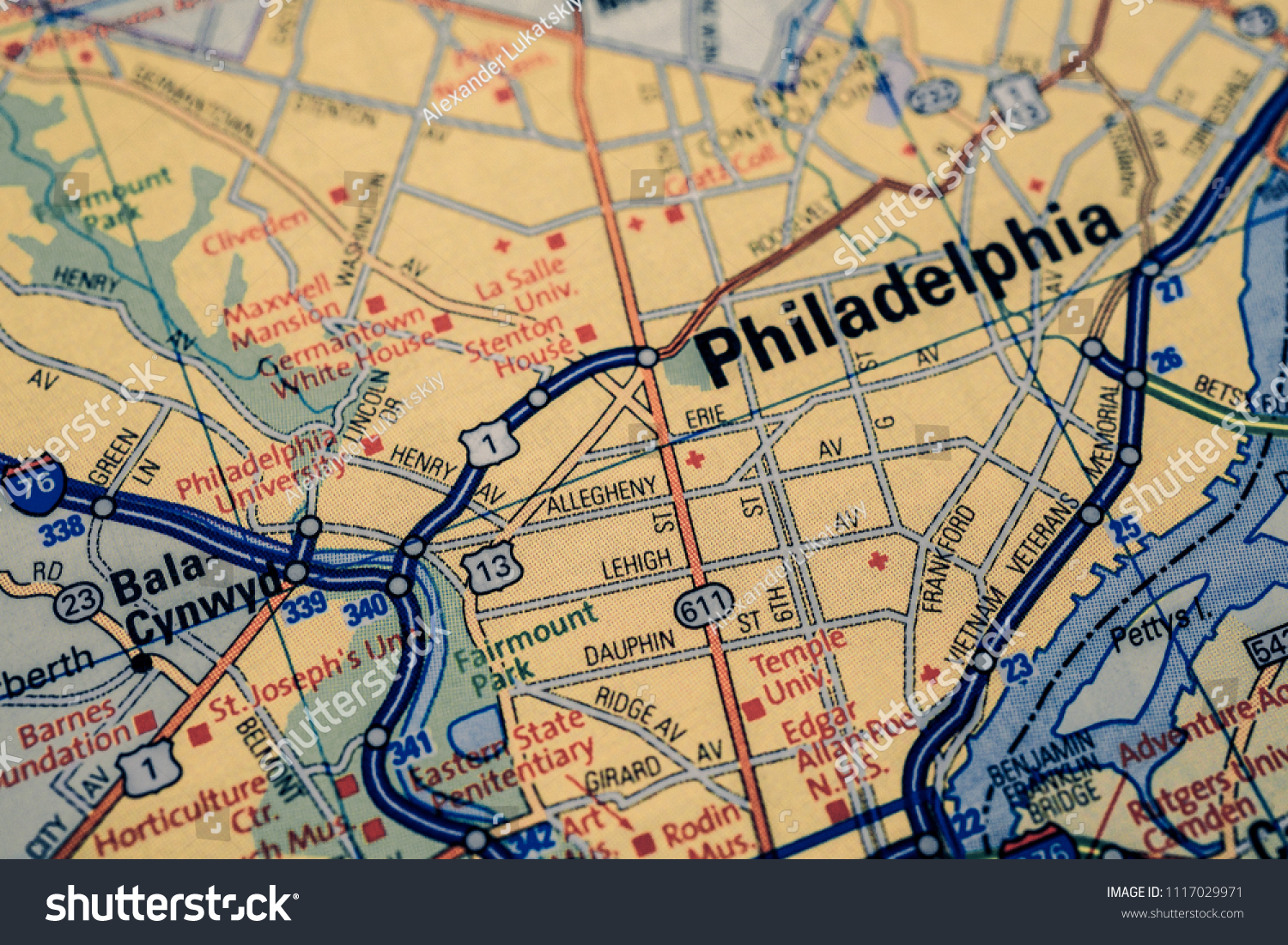 Philadelphia On Usa Map Stock Photo Edit Now 1117029971