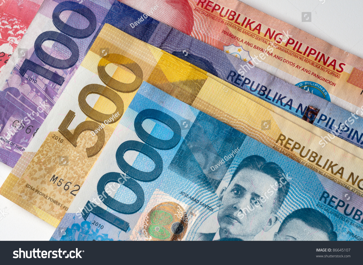 Philippine Currency 2010 Issue Various Denominations Stock Photo ...