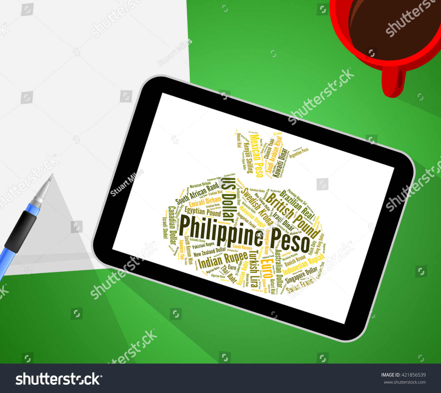 Royalty Free Stock Illustration Of Philippine Peso Showing Forex - 