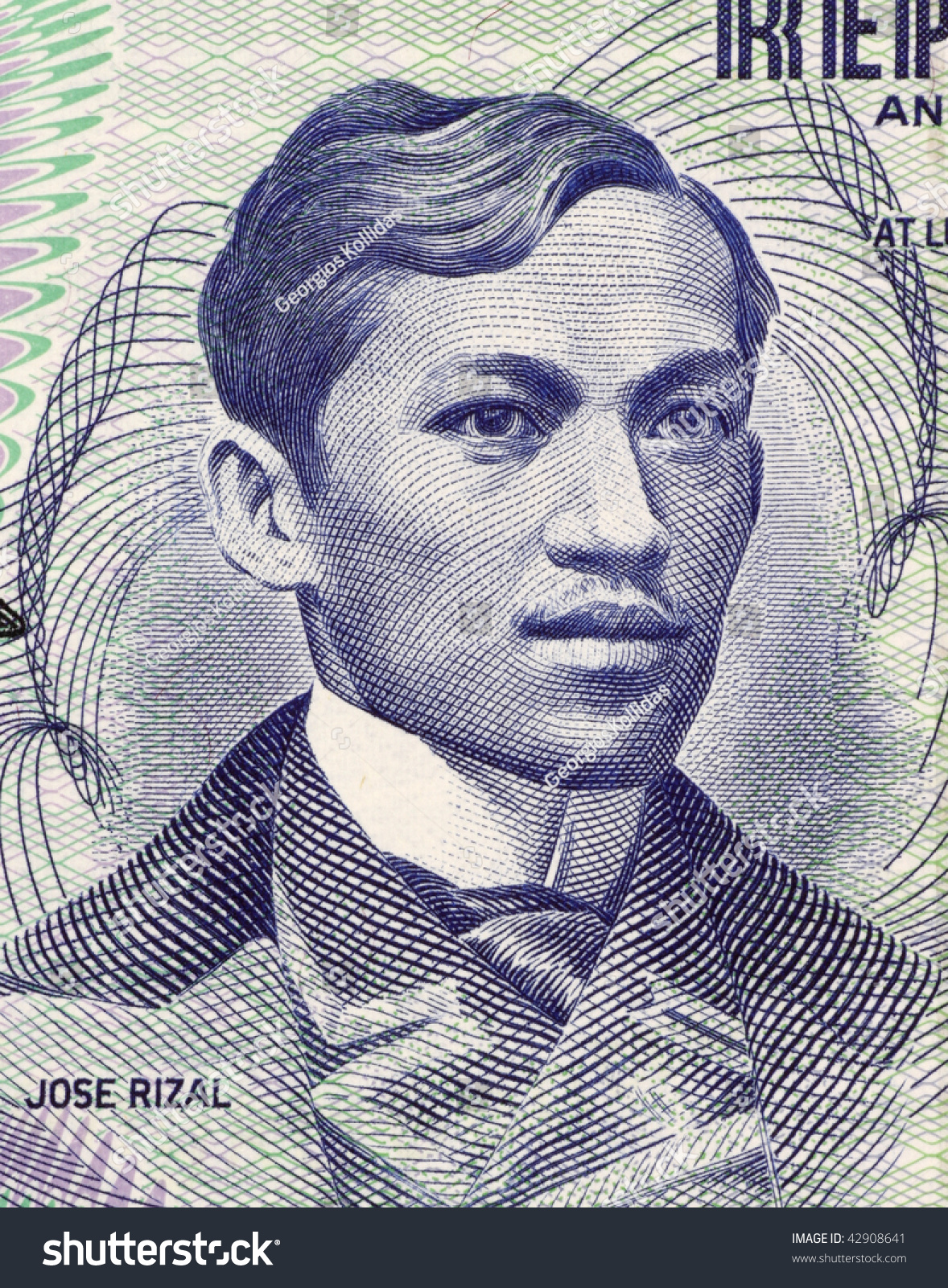 Philippines - Circa 1969: Jose Rizal On 1 Piso 1969 Banknote From ...