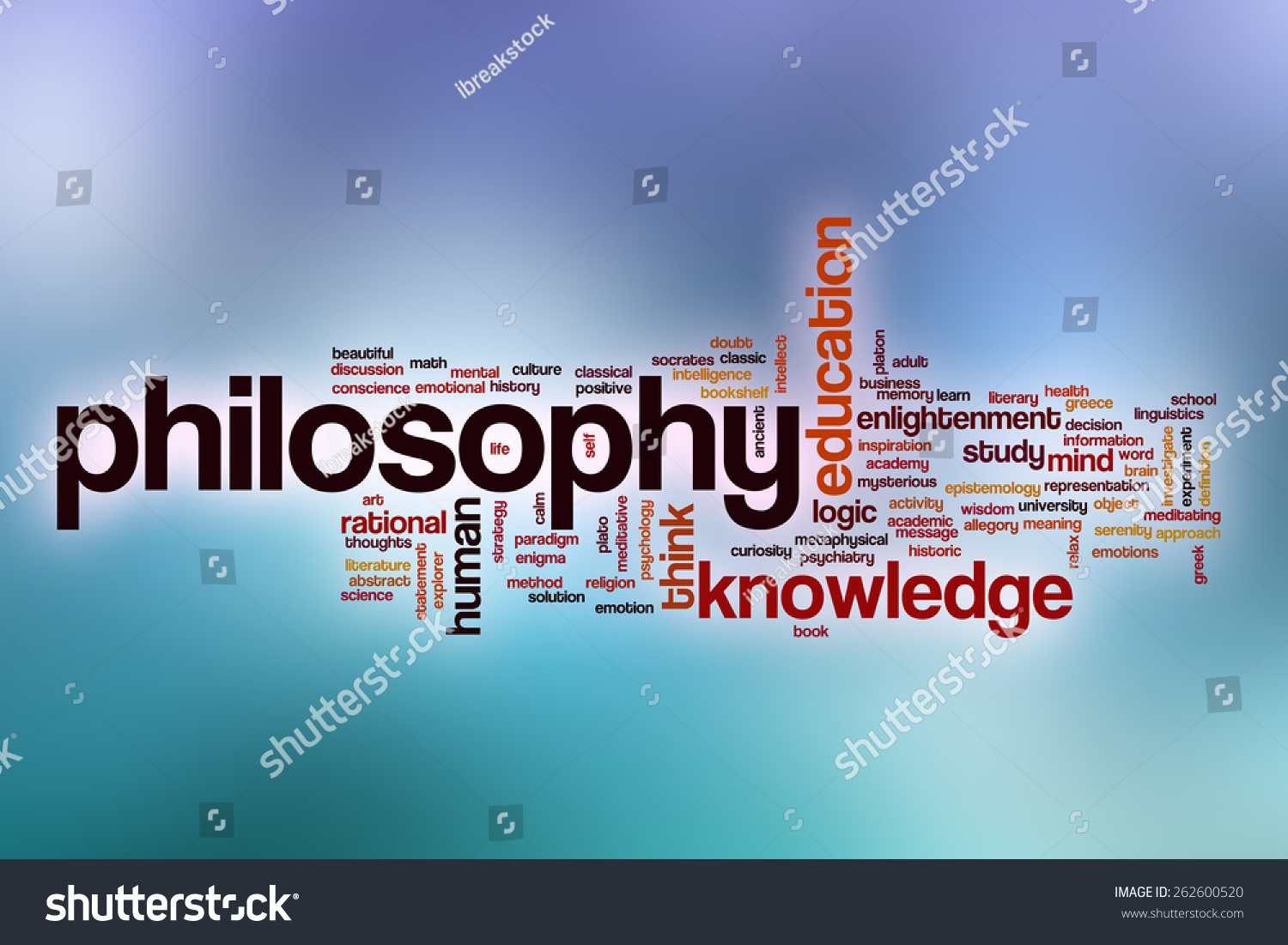 Philosophy Word Cloud Concept Abstract Background Stock Illustration ...