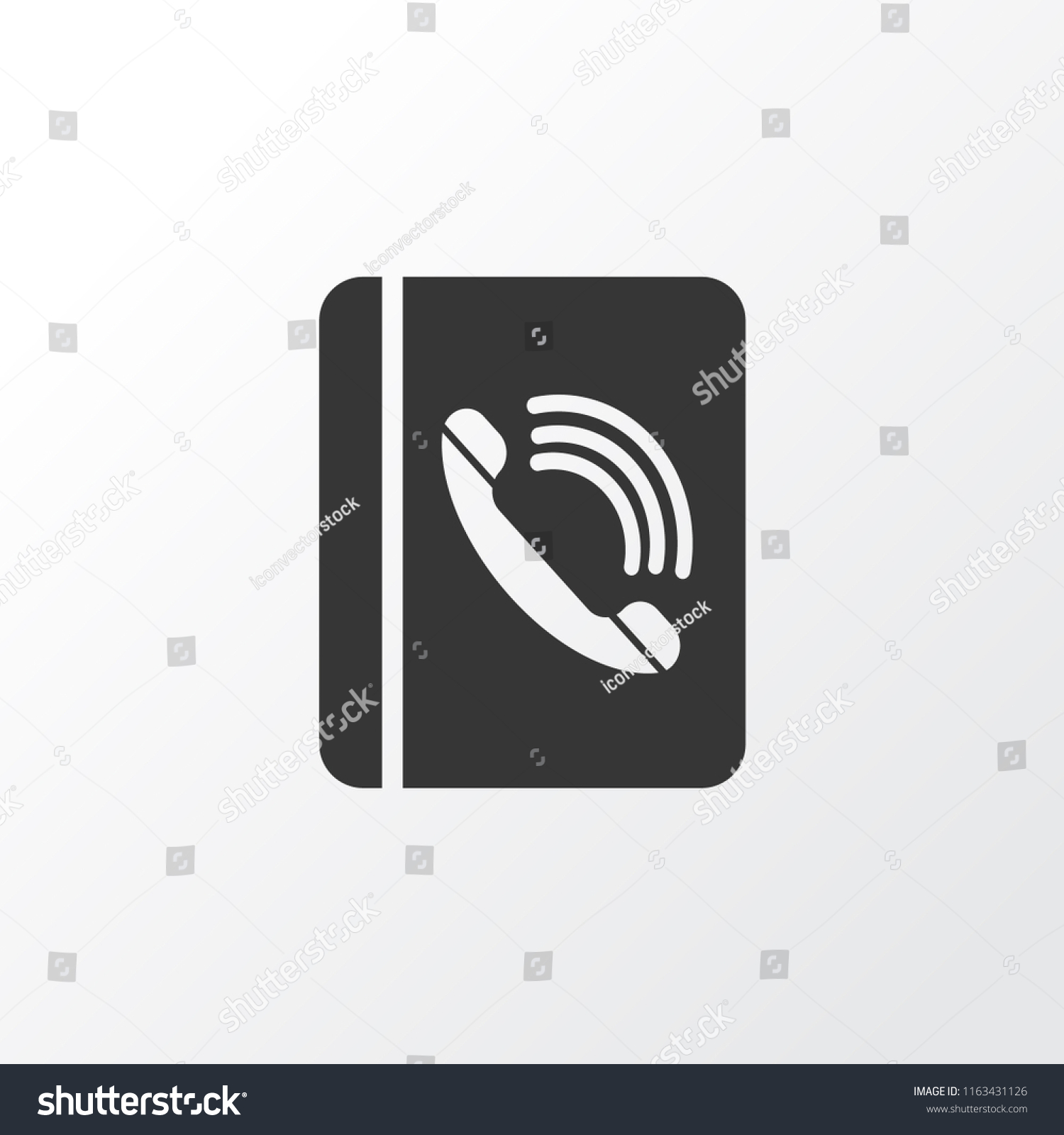 phone book icon symbol premium quality stock illustration 1163431126 flip address book