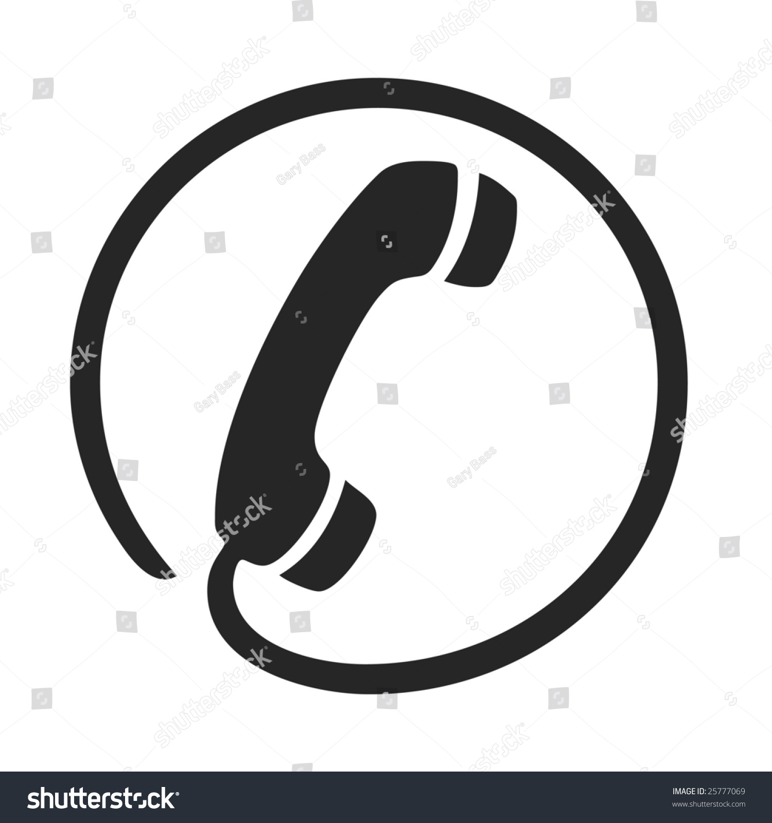 Phone Receiver Symbol Stock Photo 25777069 : Shutterstock