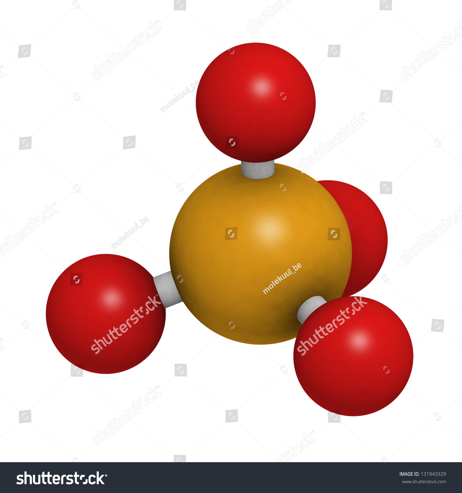 Phosphate Molecular Model Atoms Represented Spheres Stock Illustration ...