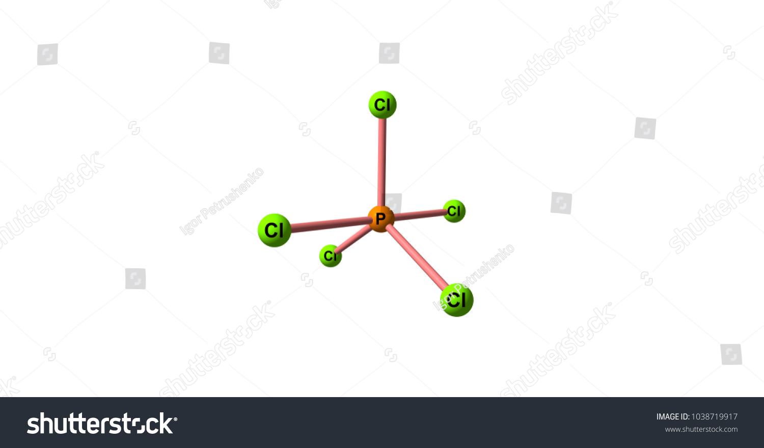 Phosphorus Pentachloride Chemical Compound Formula Pcl5 Stock