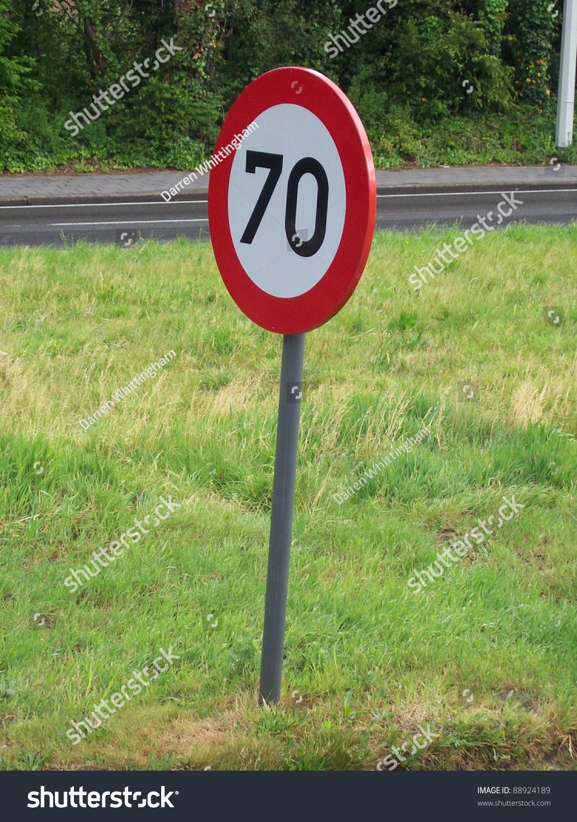 Photo Of An Isolated Road Sign Displaying Maximum Speed Limit ...