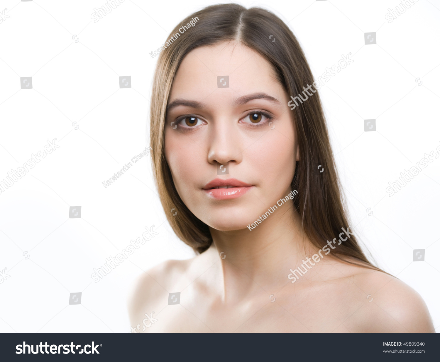 Photo Beautiful Nude Woman Magnificent Hair Shutterstock