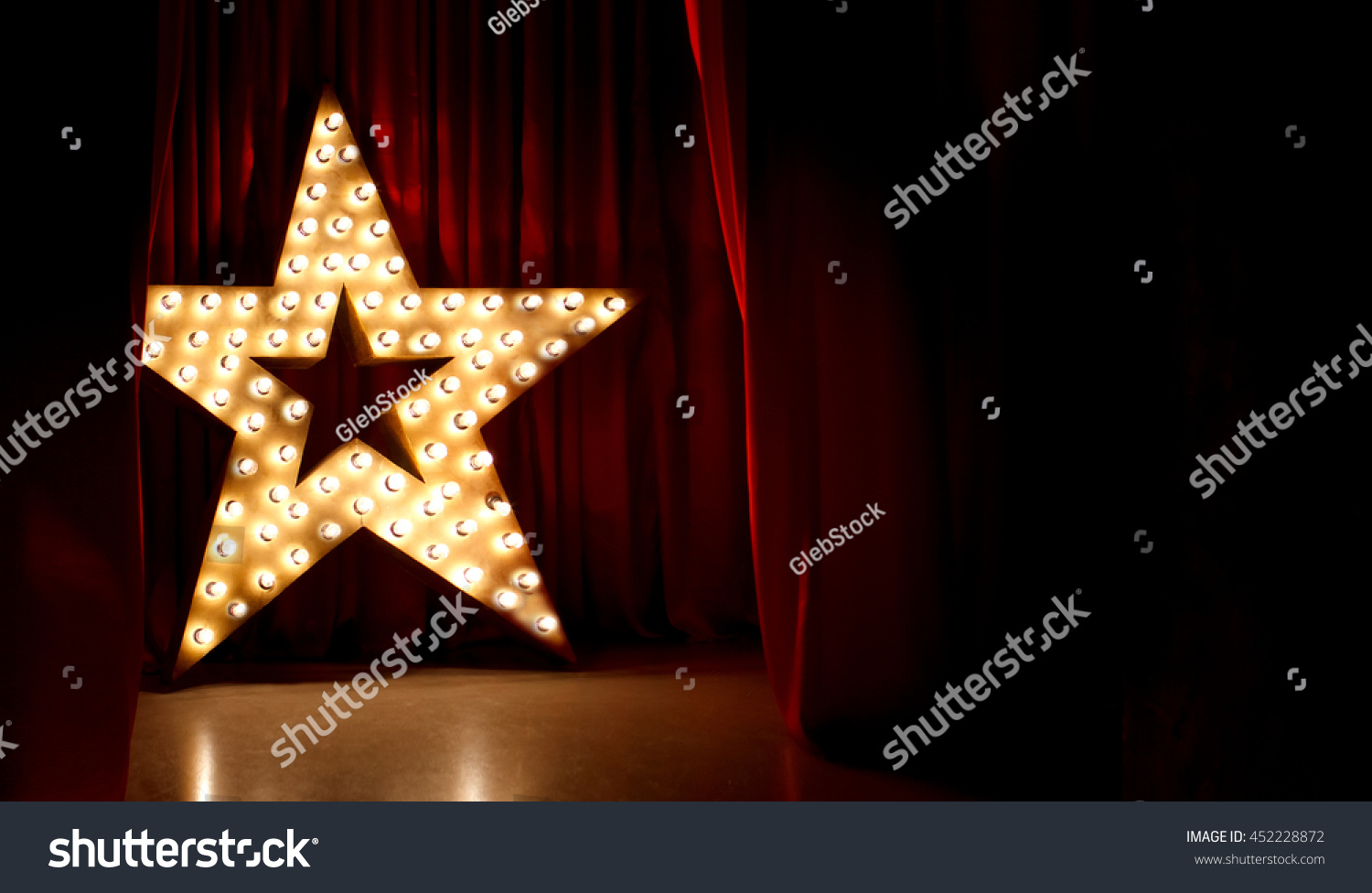 Photo Golden Star Light Bulbs On Stock Photo 452228872 | Shutterstock