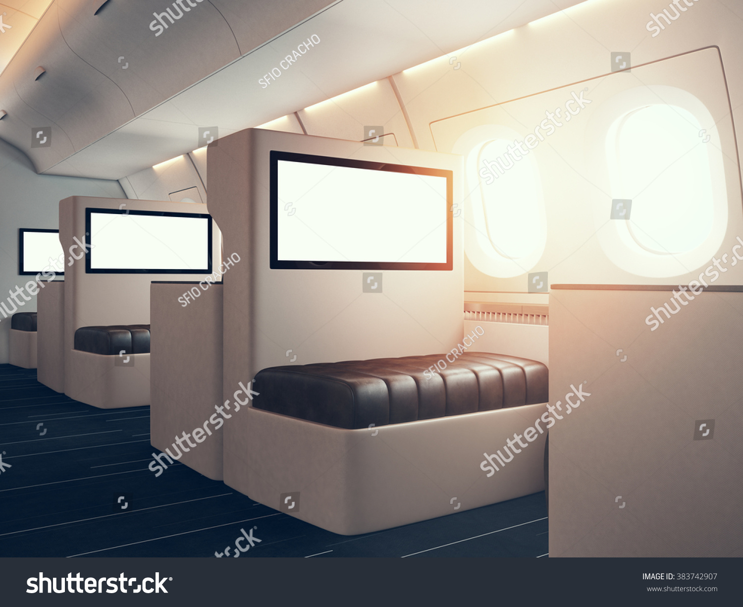 Download Photo Luxury Airplane Interior Blank Digital Stock Illustration 383742907 PSD Mockup Templates