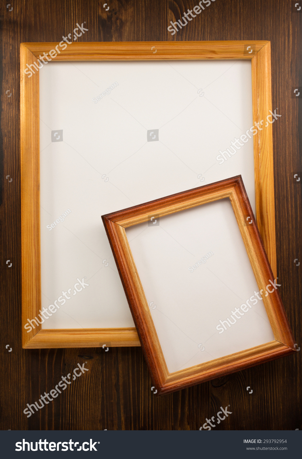 Photo Picture Frame On Wooden Background Stock Photo 293792954 ...