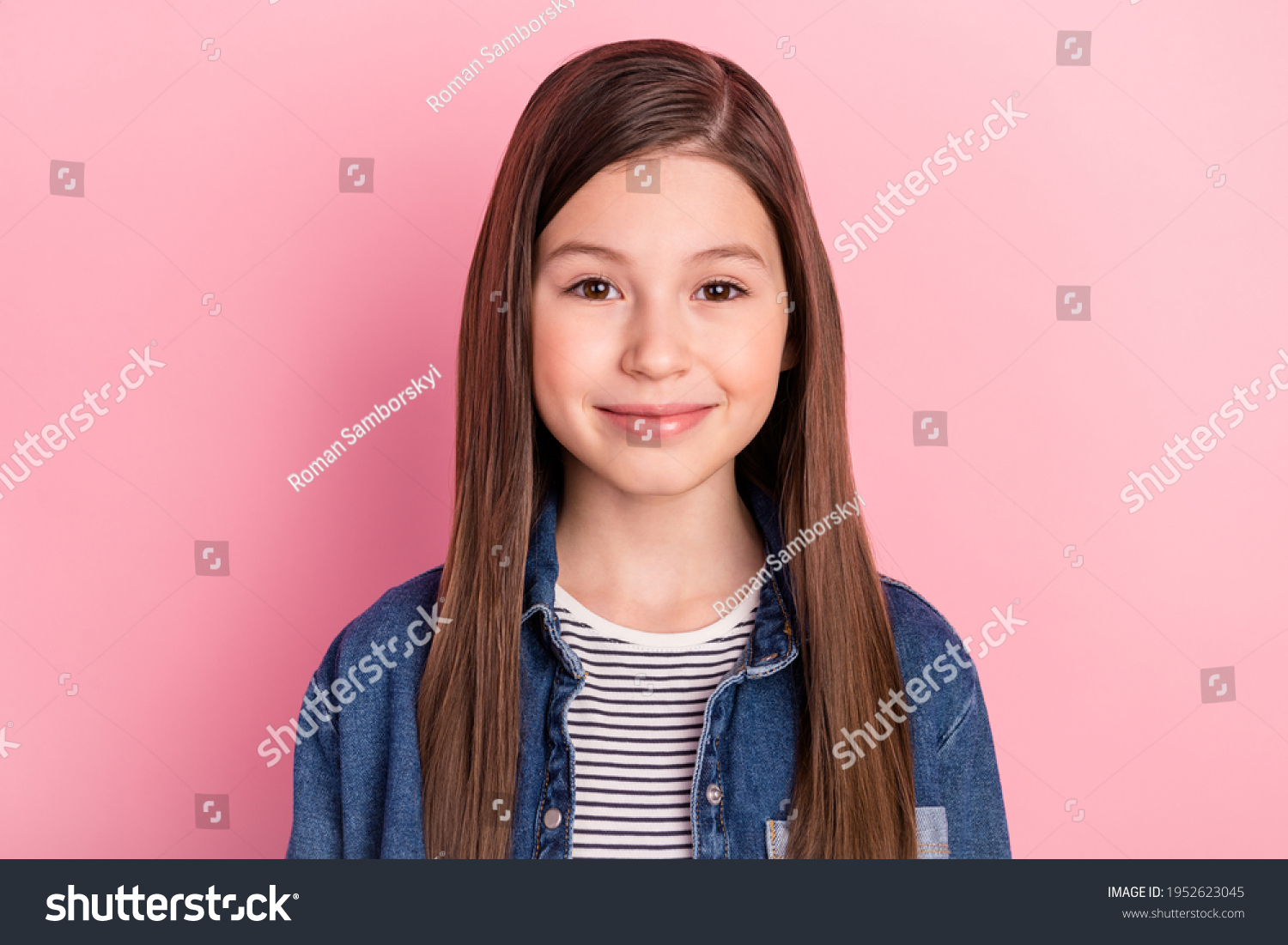 Photo Portrait Happy Smiling Schoolgirl Wearing Stock Photo (Edit Now ...