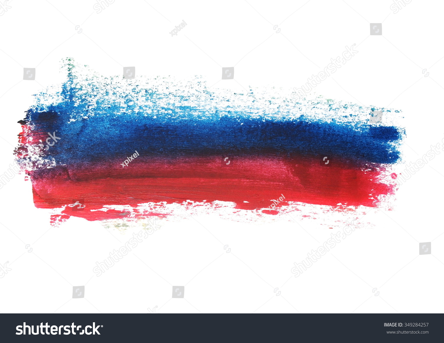 Photo Red Blue Grunge Brush Strokes Stock Illustration 349284257 ...