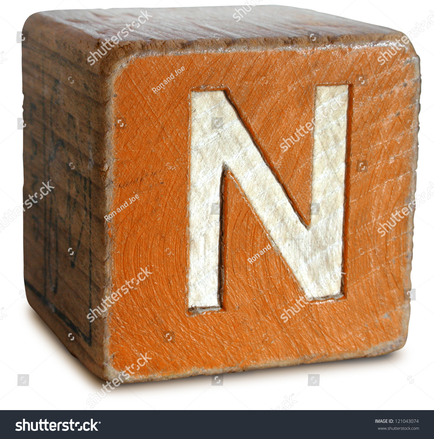 Photograph Of Wooden Block Letter N Stock Photo 121043074 : Shutterstock