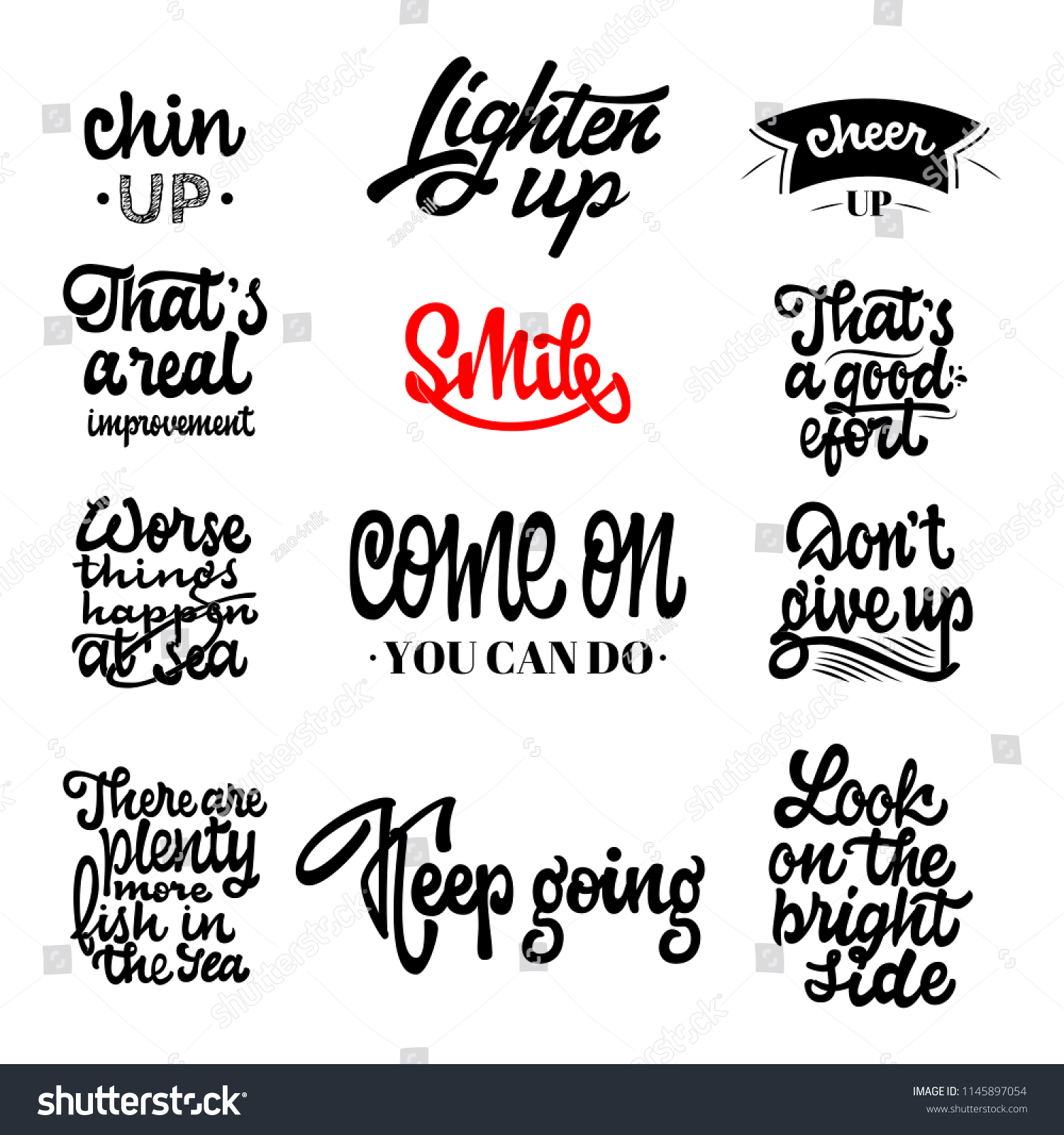phrases encouragement manual lettering