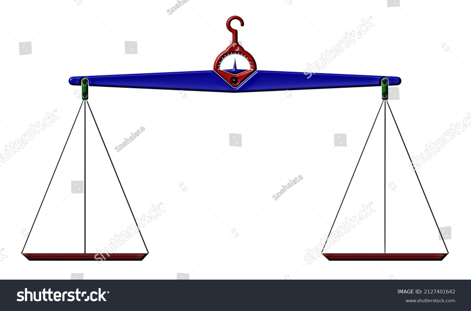 Physical Weighing Balance Diagram Weight Measurement Stock Illustration