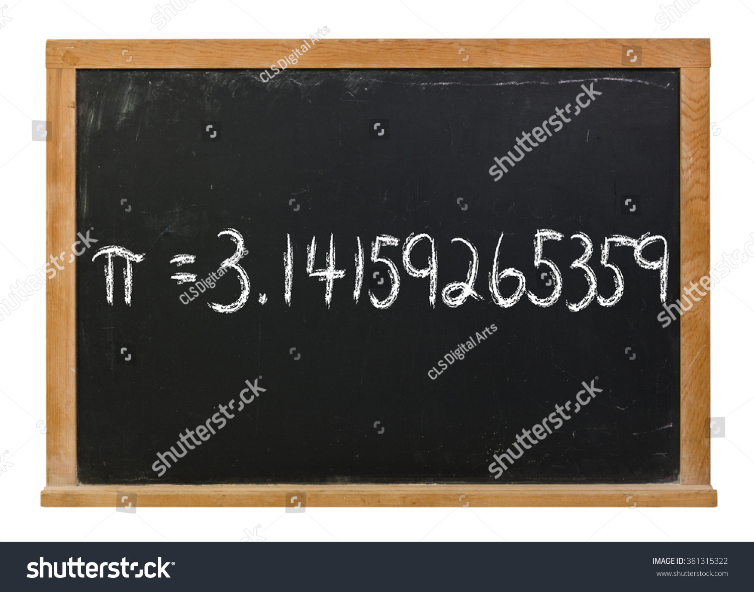 Pi Equals Written White Chalk Stock Photo Edit Now