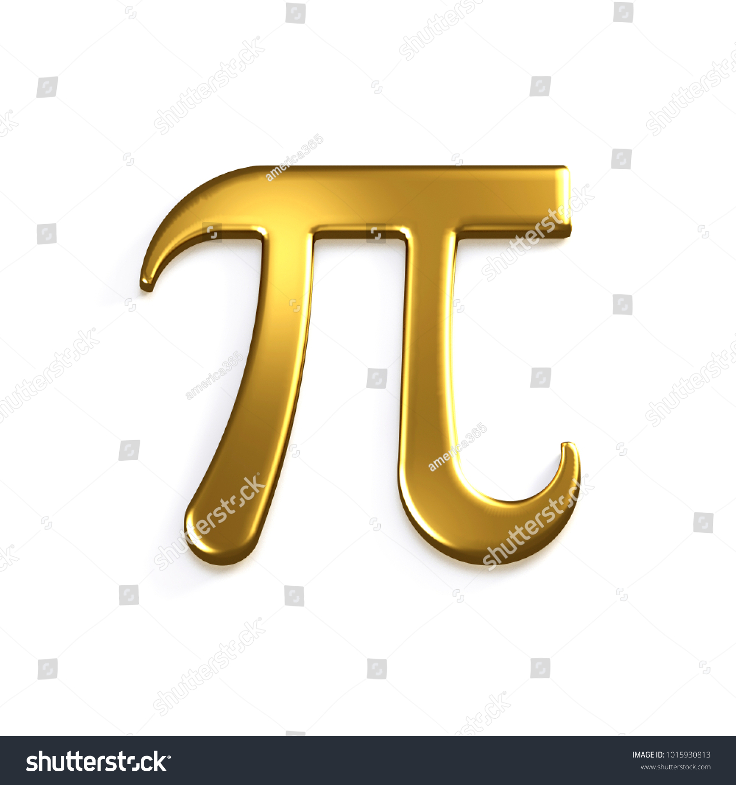 Pi Number Gold Mathematical Symbol 3d Stock Illustration 1015930813 ...