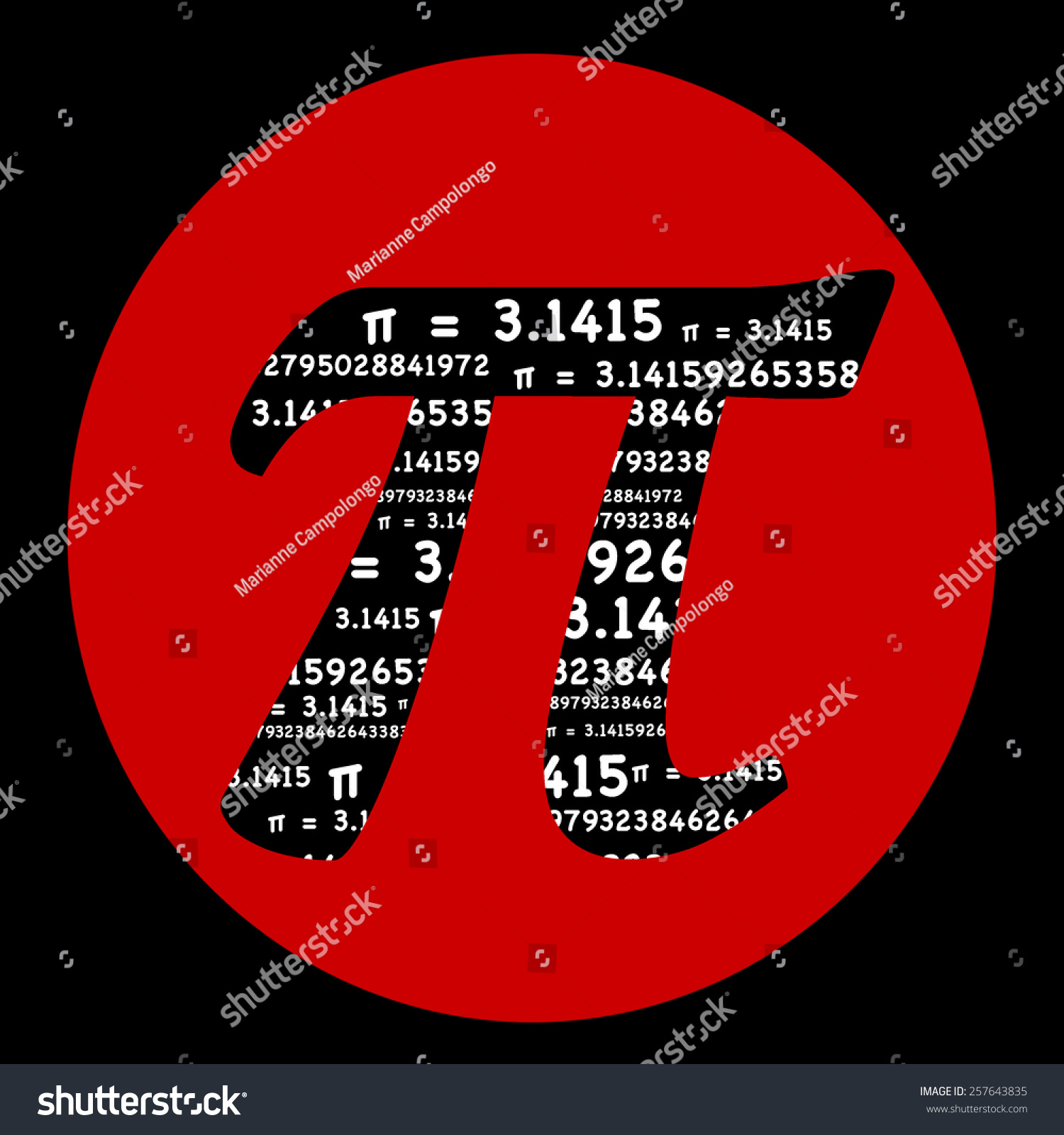 Pi Symbol Sum Formula Pi Equals Stock Illustration 257643835 Shutterstock