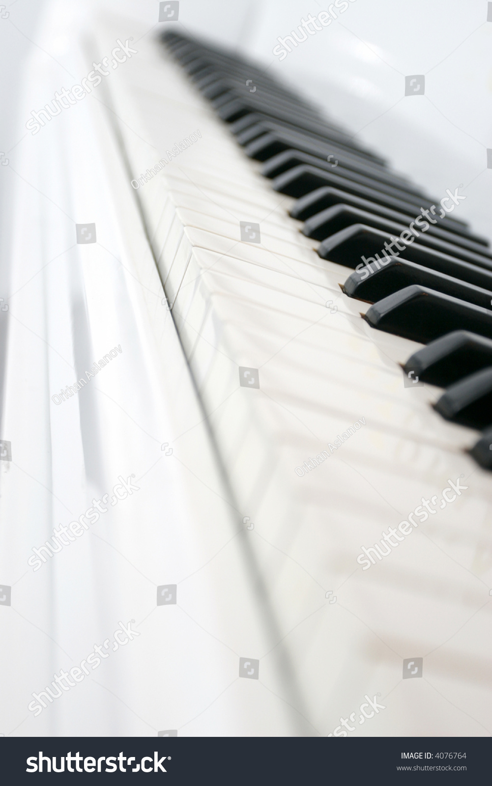 Piano Keys Side View Stock Photo (Edit Now) 4076764