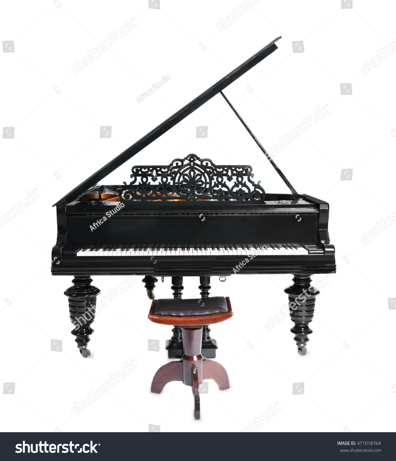 Piano On White Background Stock Photo (Edit Now) 471018764