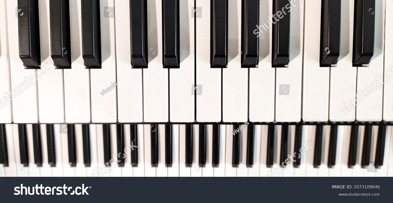 Piano Organ Keyboard Background Stock Photo (Edit Now) 2073109646