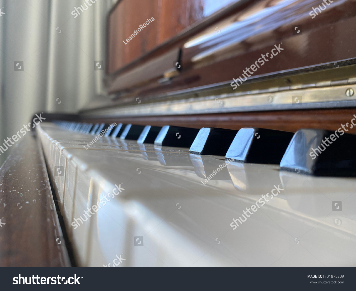 Piano Side View Black White Keys Stock Photo 1701875209 | Shutterstock