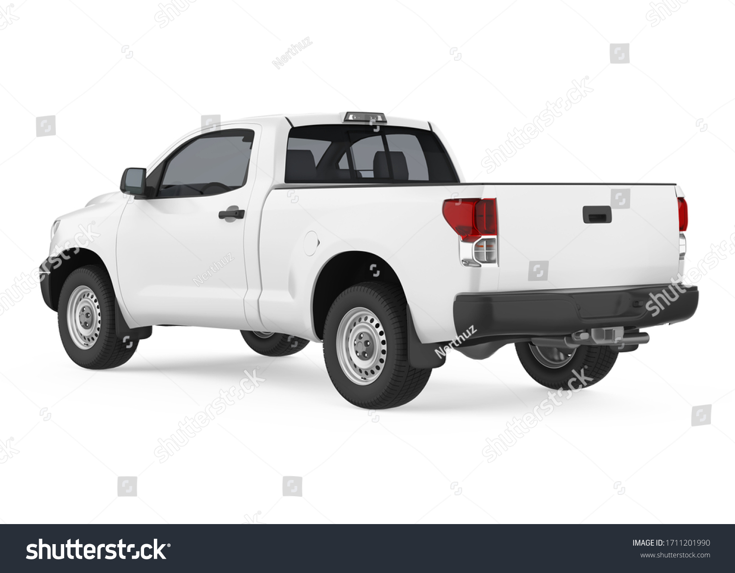 Pickup Truck Isolated 3d Rendering Stock Illustration 1711201990 ...