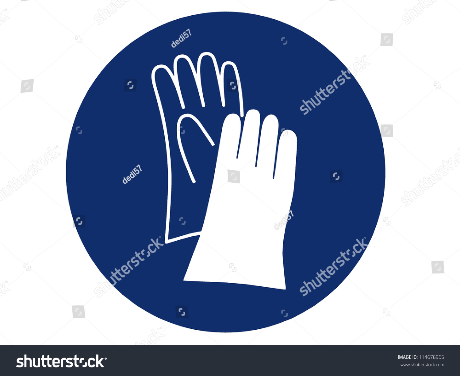 Pictogram Of Hand Protection Stock Photo 114678955 : Shutterstock