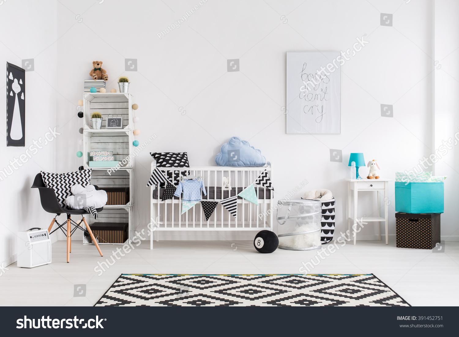 Picture Modern Baby Room Stock Photo 391452751 Shutterstock Picture Of A Modern Baby Room