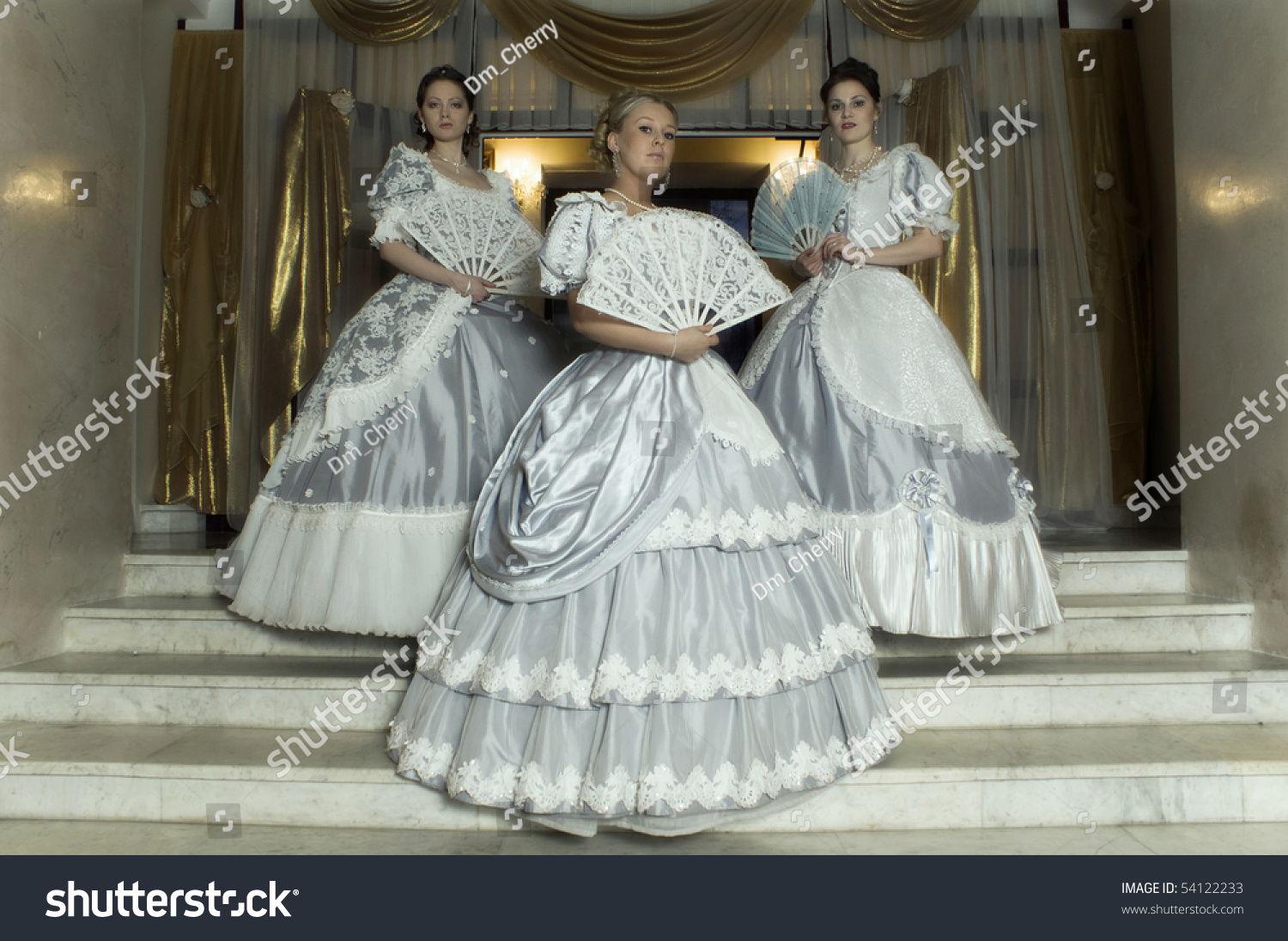 women in ball gowns