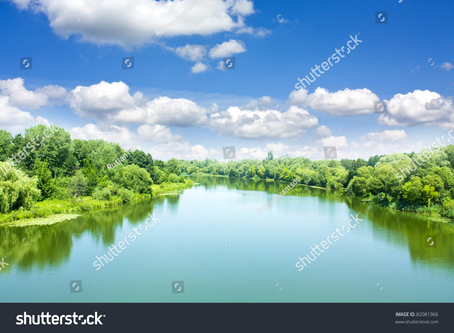 Picturesque Forest River Stock Photo Edit Now 82081966