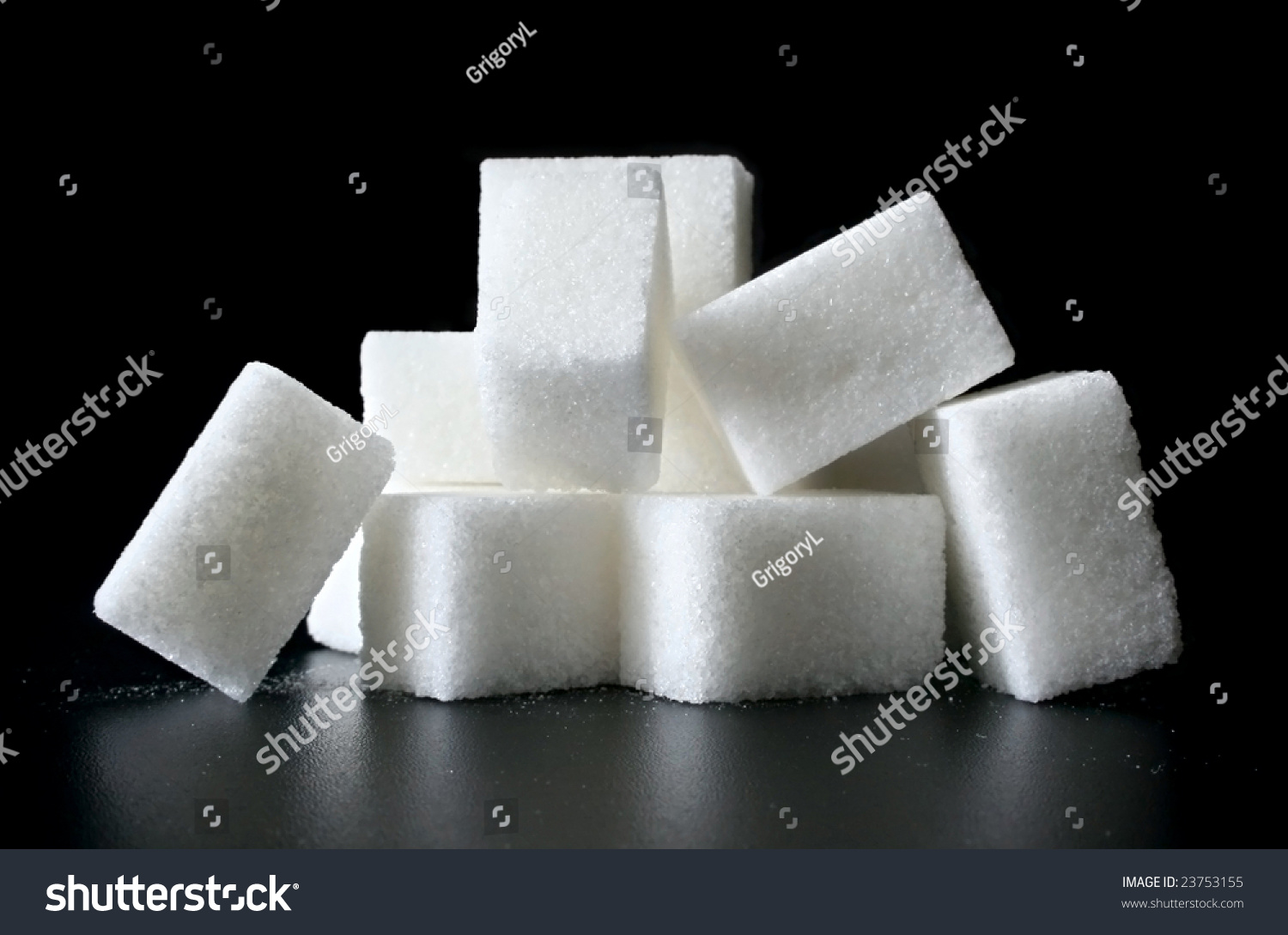 Pieces Of Sugar On A White Background. Stock Photo 23753155 : Shutterstock