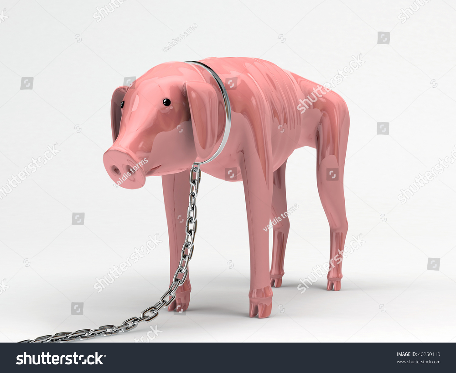 Pig In Chains Stock Photo 40250110 : Shutterstock