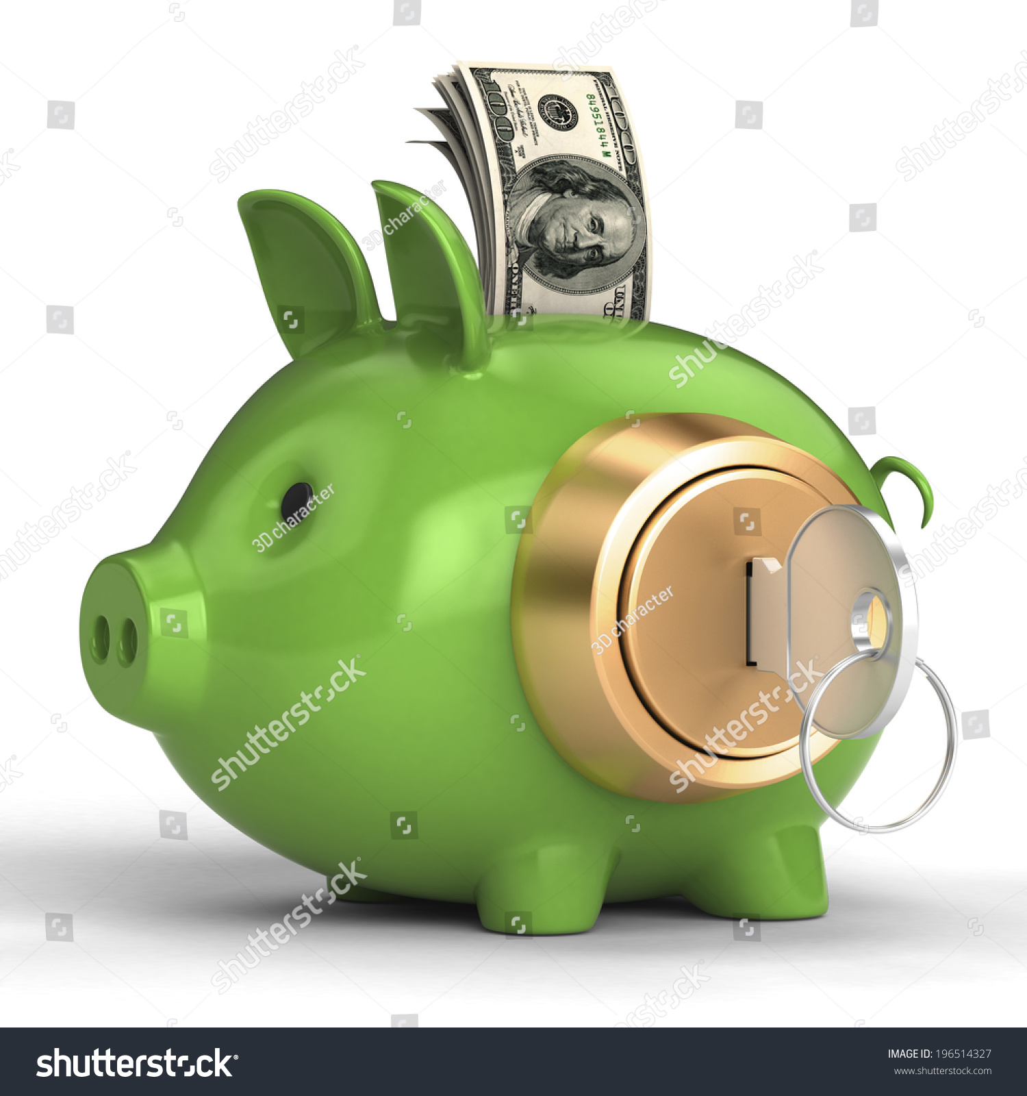 piggy bank with lock