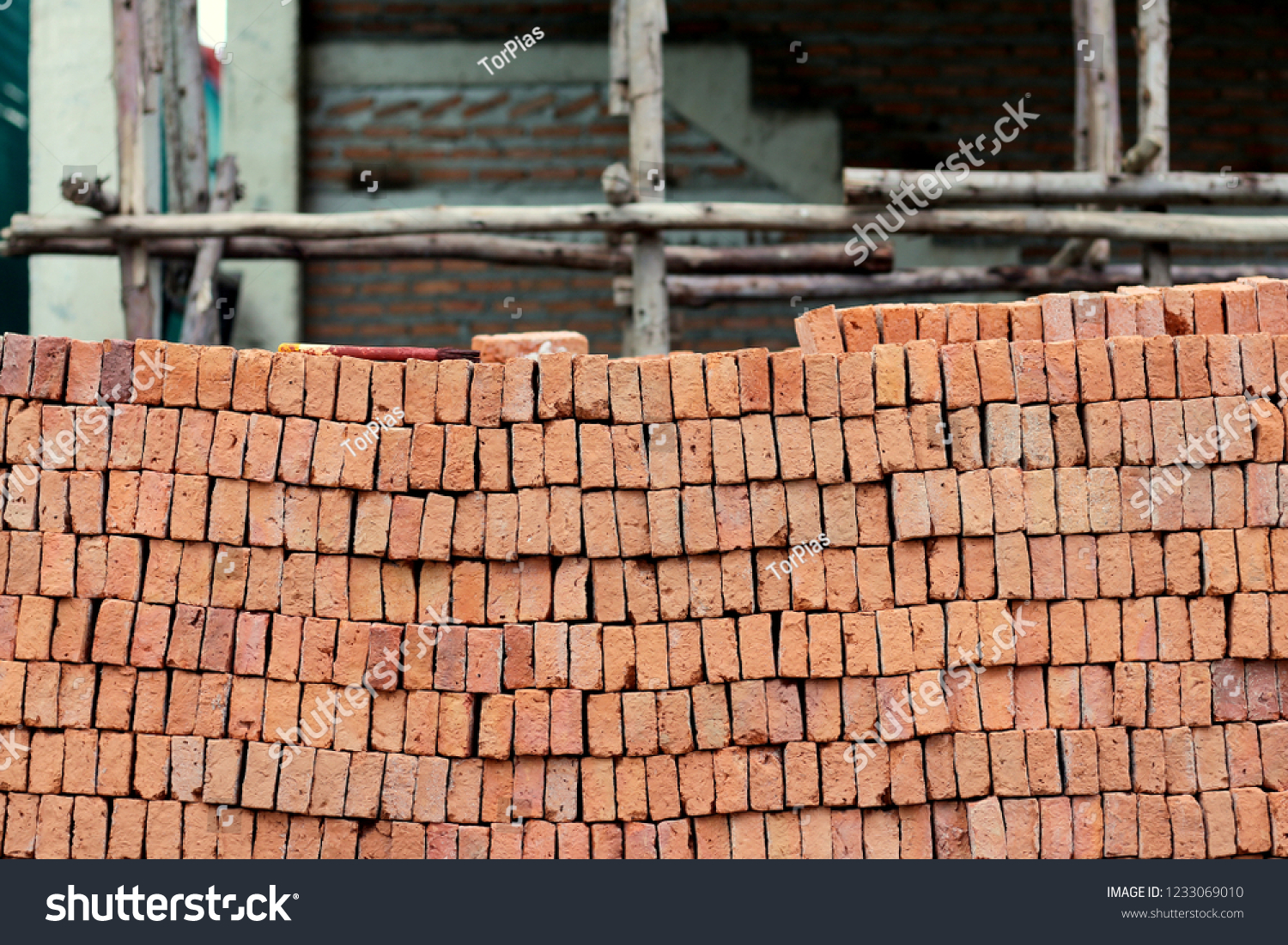 Brick Pile Block Print