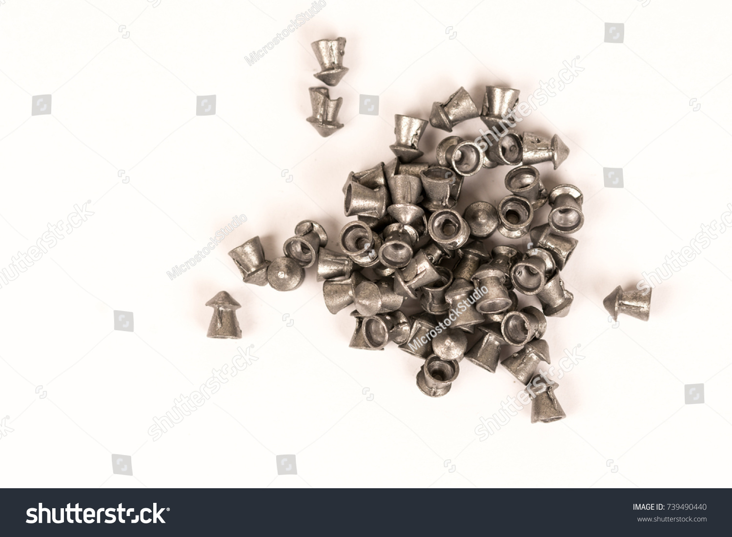 Pile Metal Pellets Air Gun Isolated Stock Photo 739490440 | Shutterstock