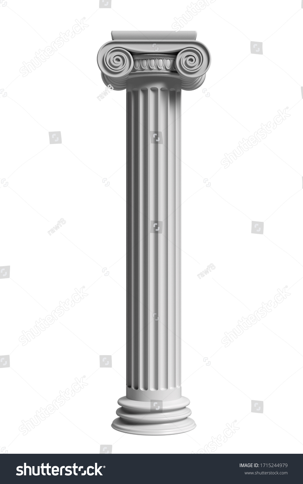 Pillar Column Ancient Greek Stone Marble Stock Illustration 1715244979