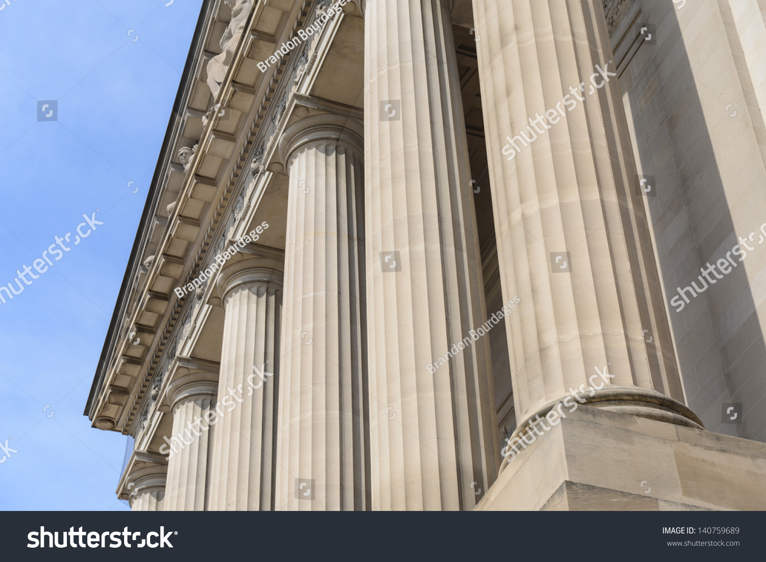 Pillars Or Columns Blue Sky Stock Photo 140759689 : Shutterstock