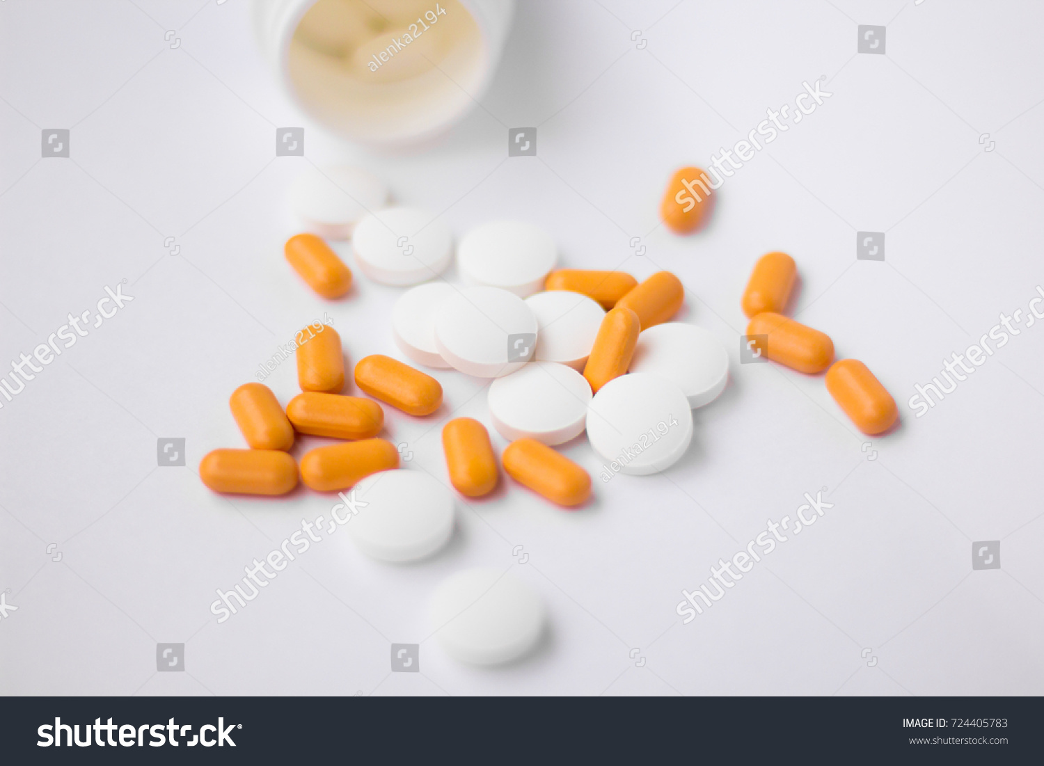 Pills On White Background Stock Photo Edit Now