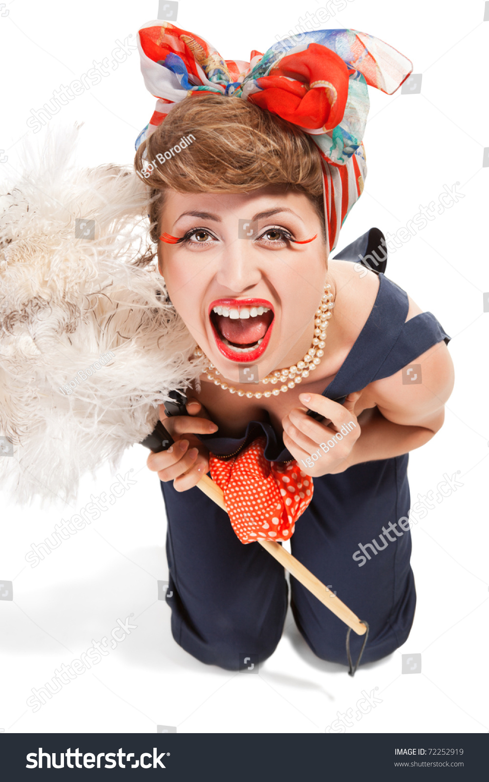 Pin Girl Bonde Housewife Stock Photo 72252919 | Shutterstock