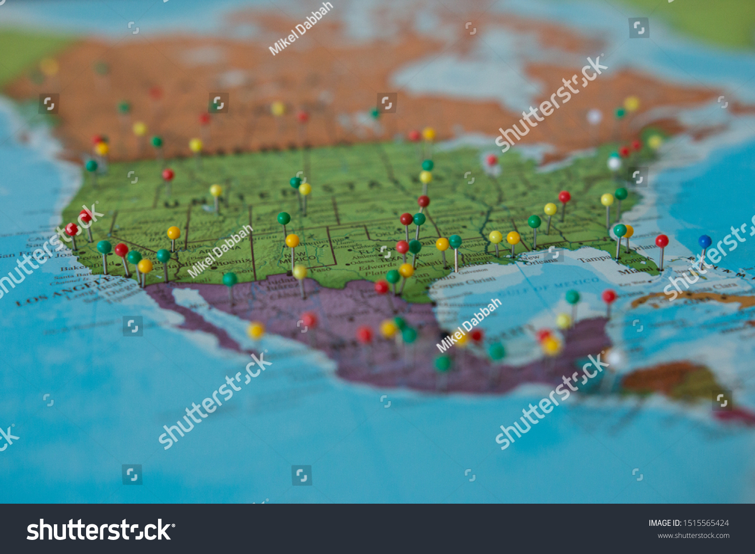 Pin World Map Places Visited Traveler Stock Photo Edit Now