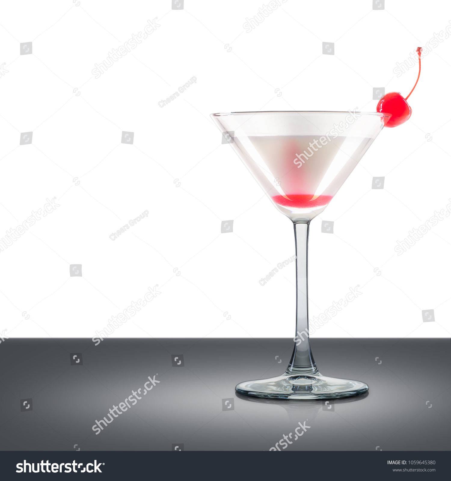 Pina Colada Or White Russian Cocktail In Martini Glass With Pina Colada Or White Russian Cocktail In Martini Glass With