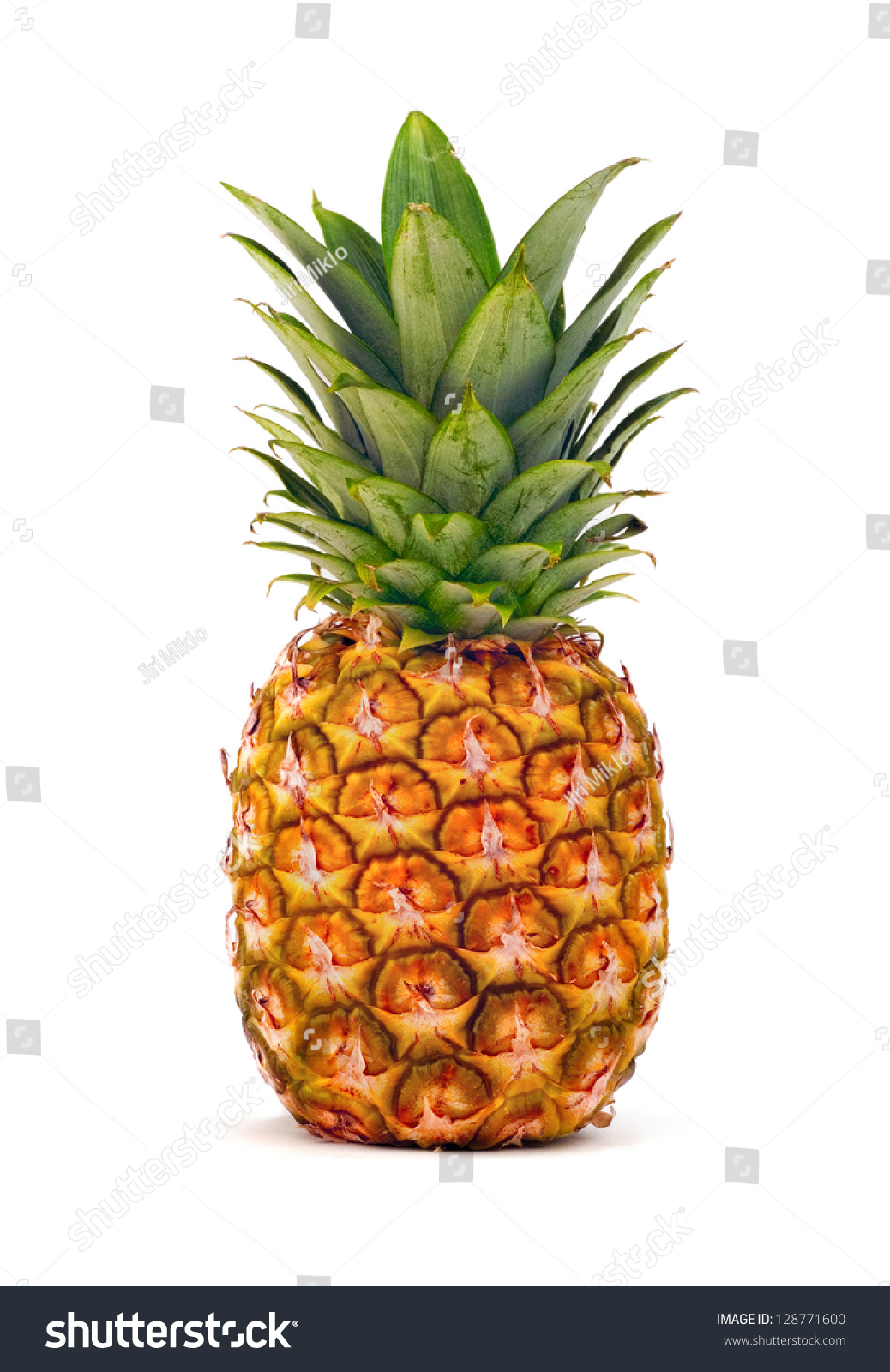 Pineapple Isolated Stock Photo 128771600 : Shutterstock