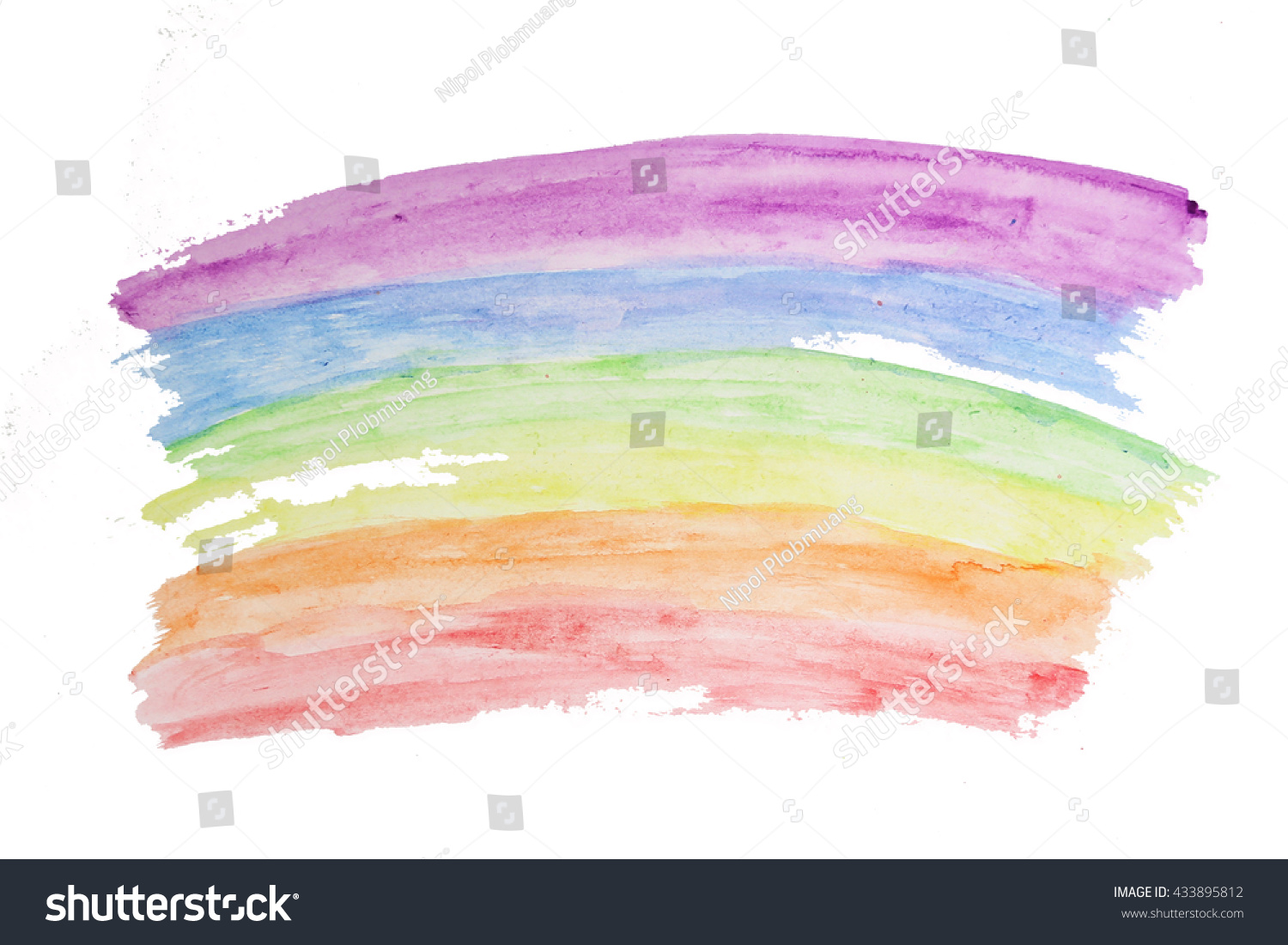 Pink Rainbow Watercolor Background Stock Illustration 433895812 ...