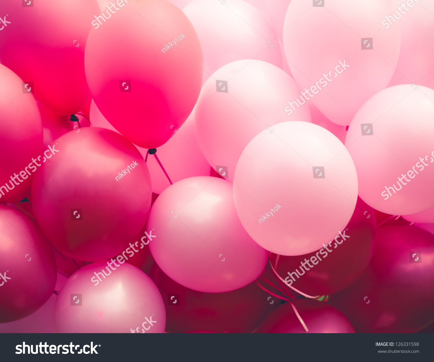 Pink Balloons Background Stock Photo 126331598 - Shutterstock